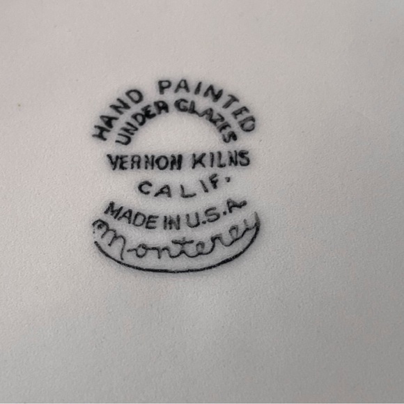 VTG Hand Painted 12" Round Platter - Picture 6 of 6